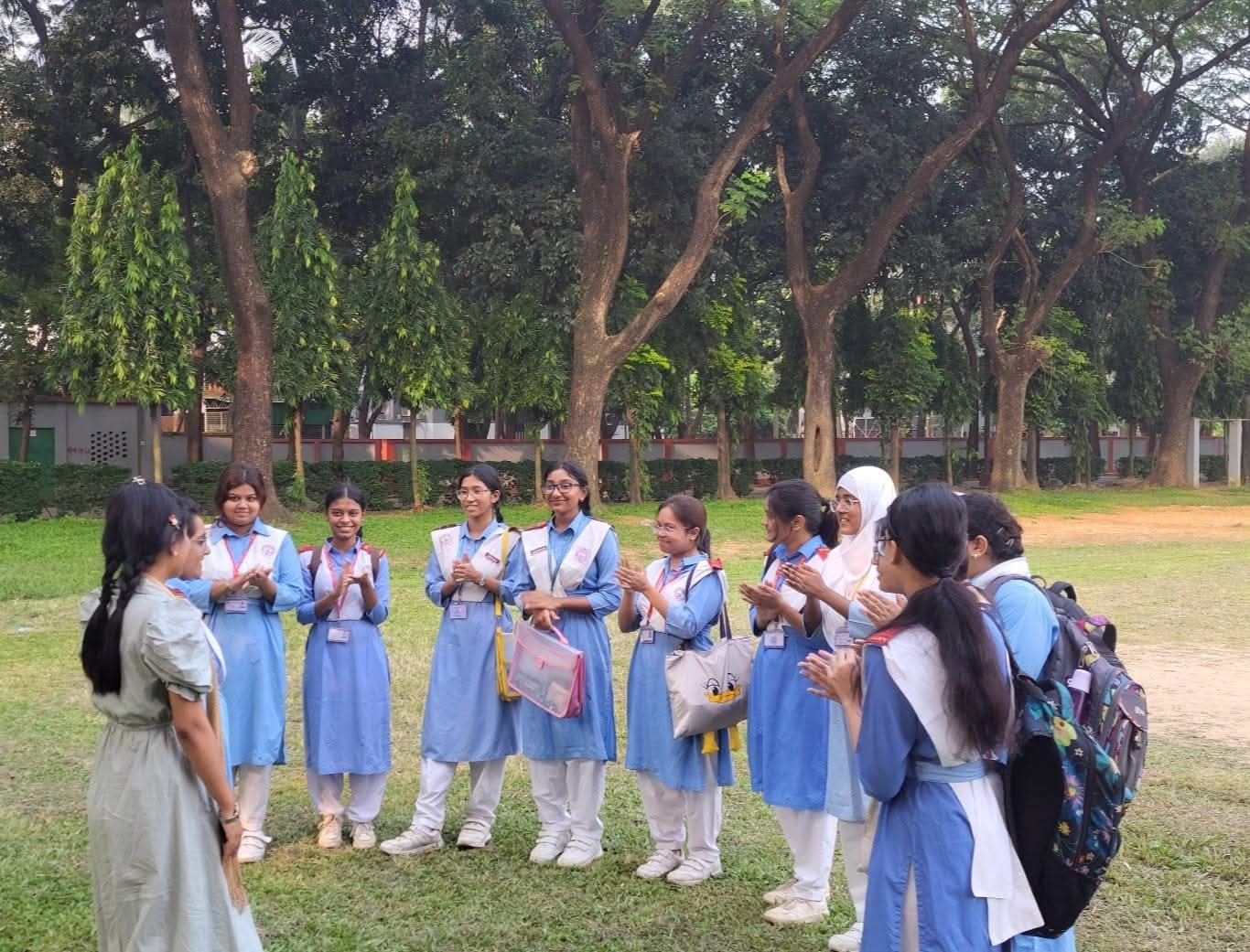 Students and young people connecting in a school community